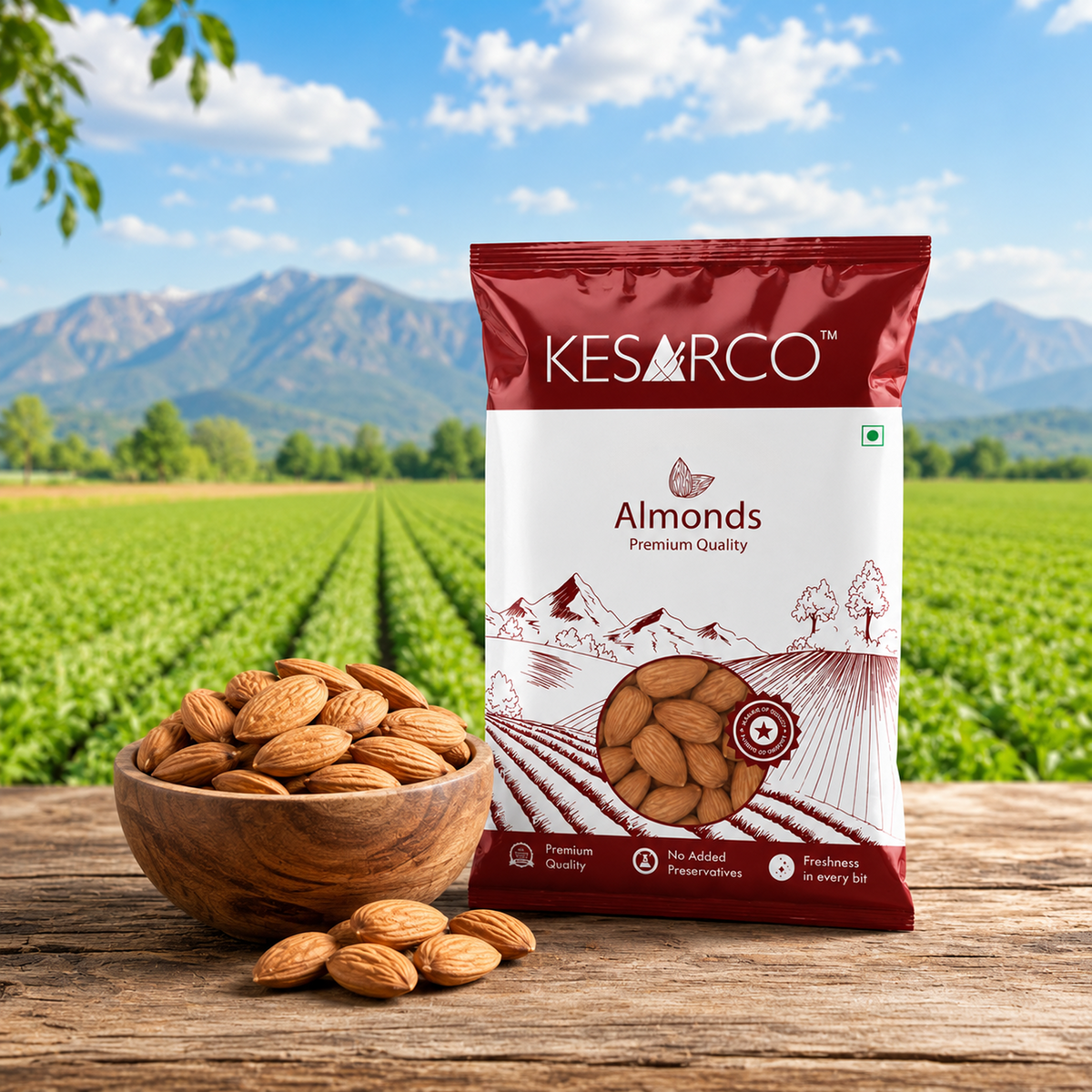 Almonds, Cashew and Raisins combo (500gm each)