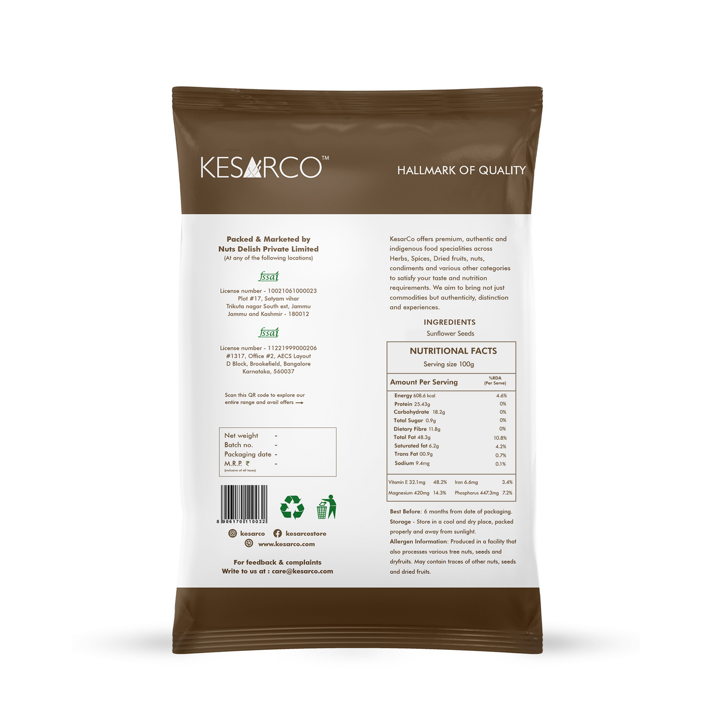 Healthy Seeds combo 100gm x 4(Chia, Flax, Sunflower & Pumpkin)