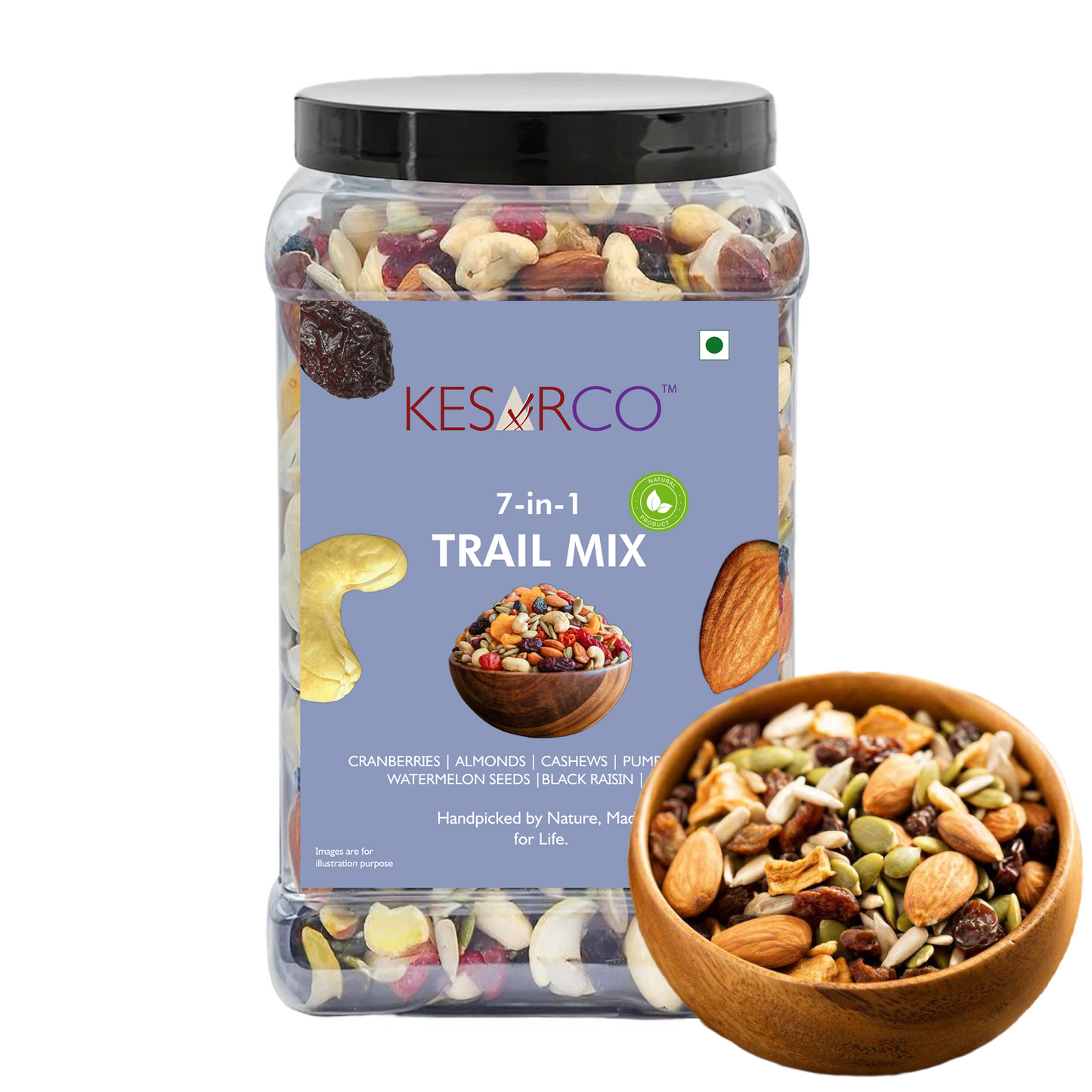 7-in-one Trail mix | Dry Fruits, Nuts and Seeds Mix | Wholesome Snack