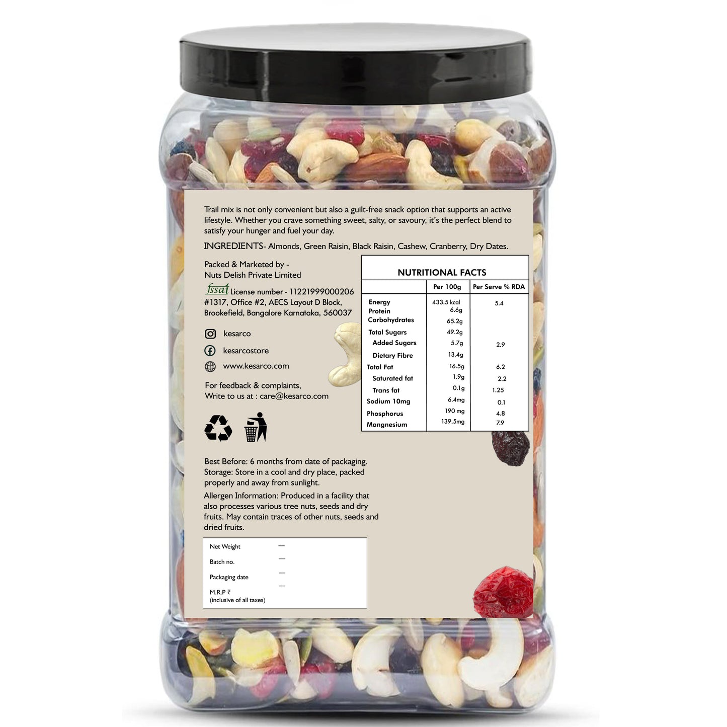Dry Fruits and Nuts Trail mix