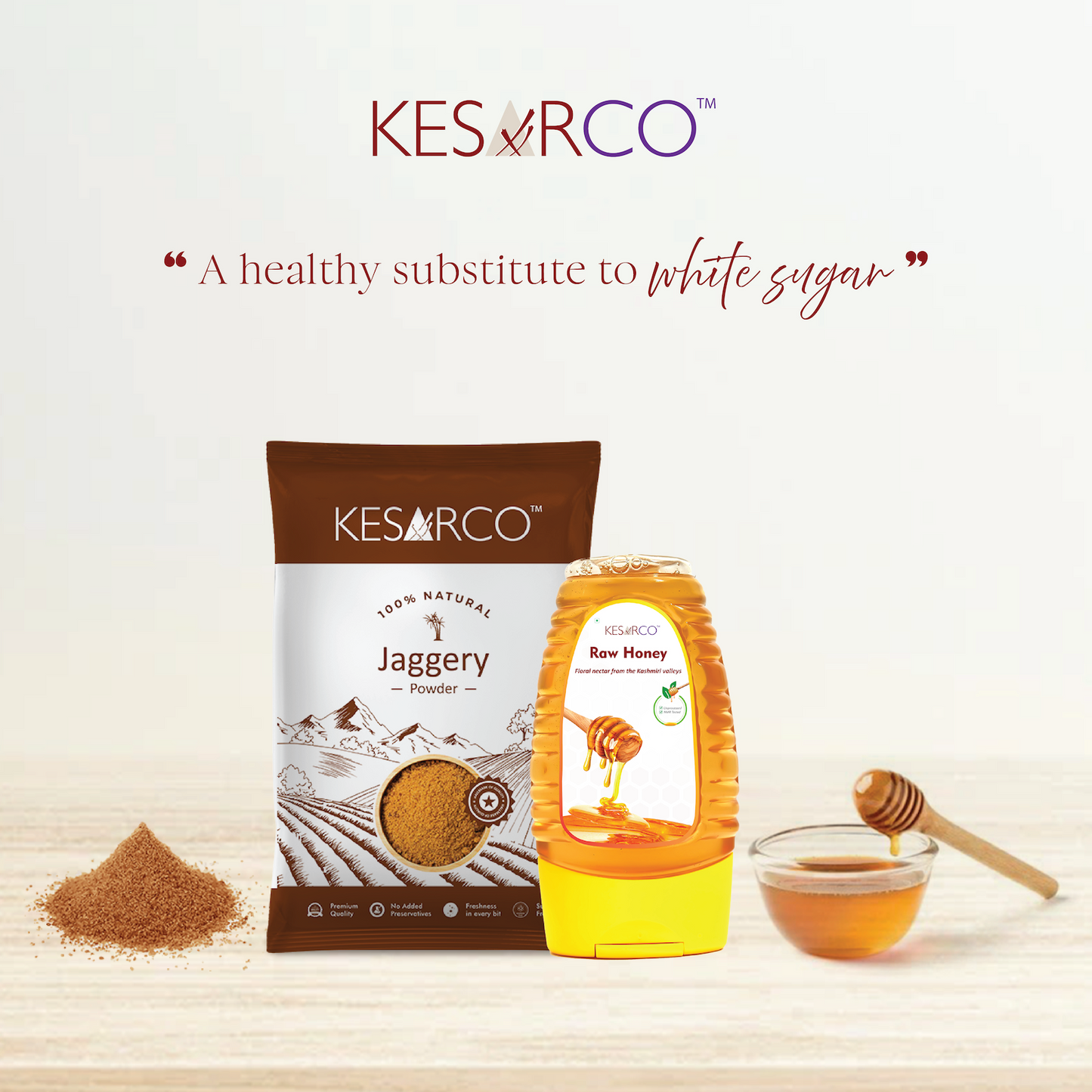 Raw Honey and Jaggery Powder Combo