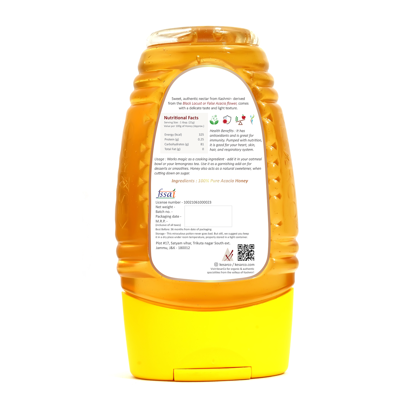 NMR Tested Kashmir Acacia Honey 250gm