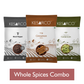 Whole Spices Combo -  Cardamom 40g, Cinnamon 50gm & Black Pepper 50gm