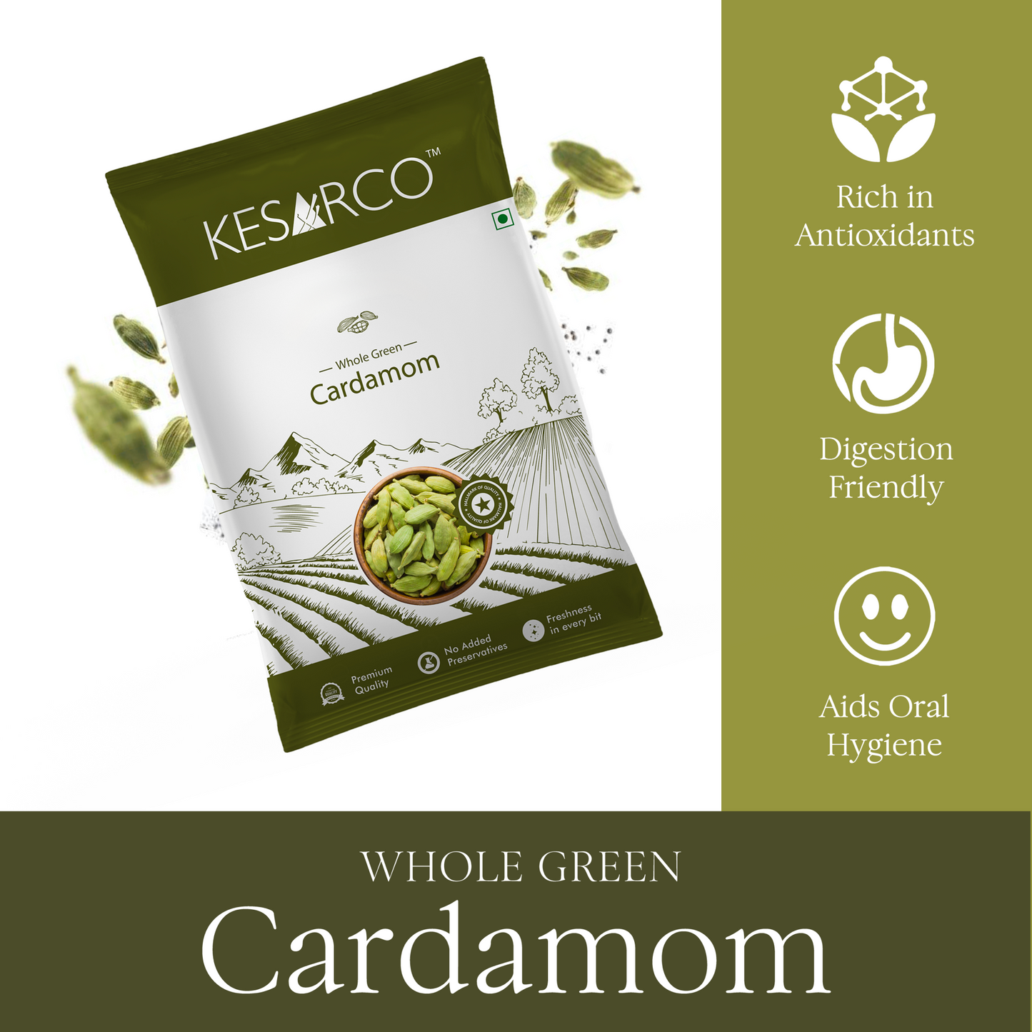 Whole Green Cardamom