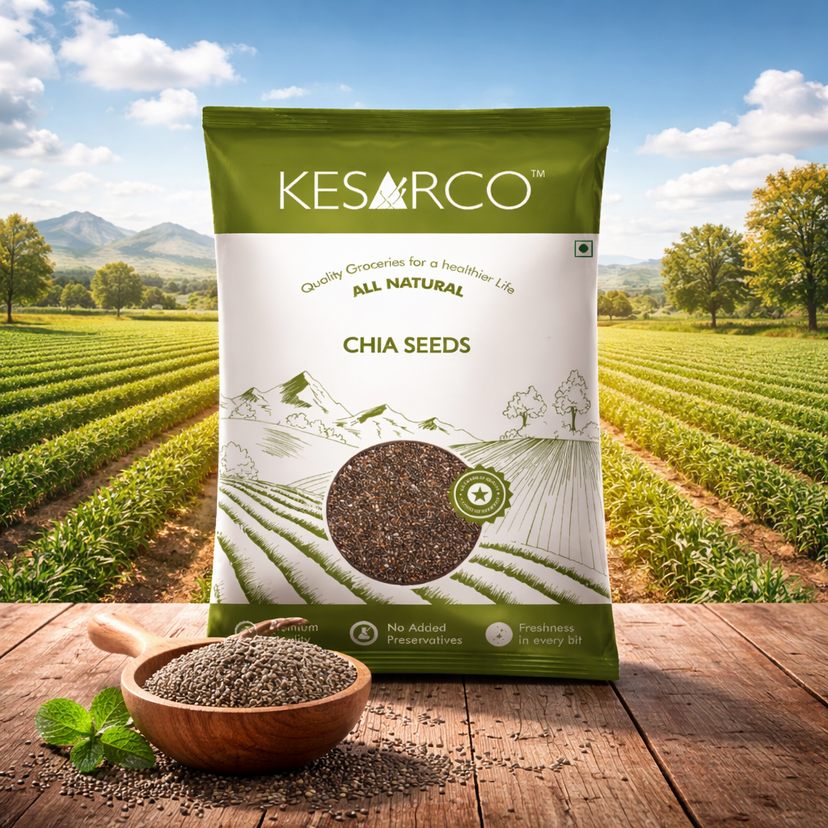 Healthy Seeds combo - Chia, Flax, Sunflower & Pumpkin (100g each)
