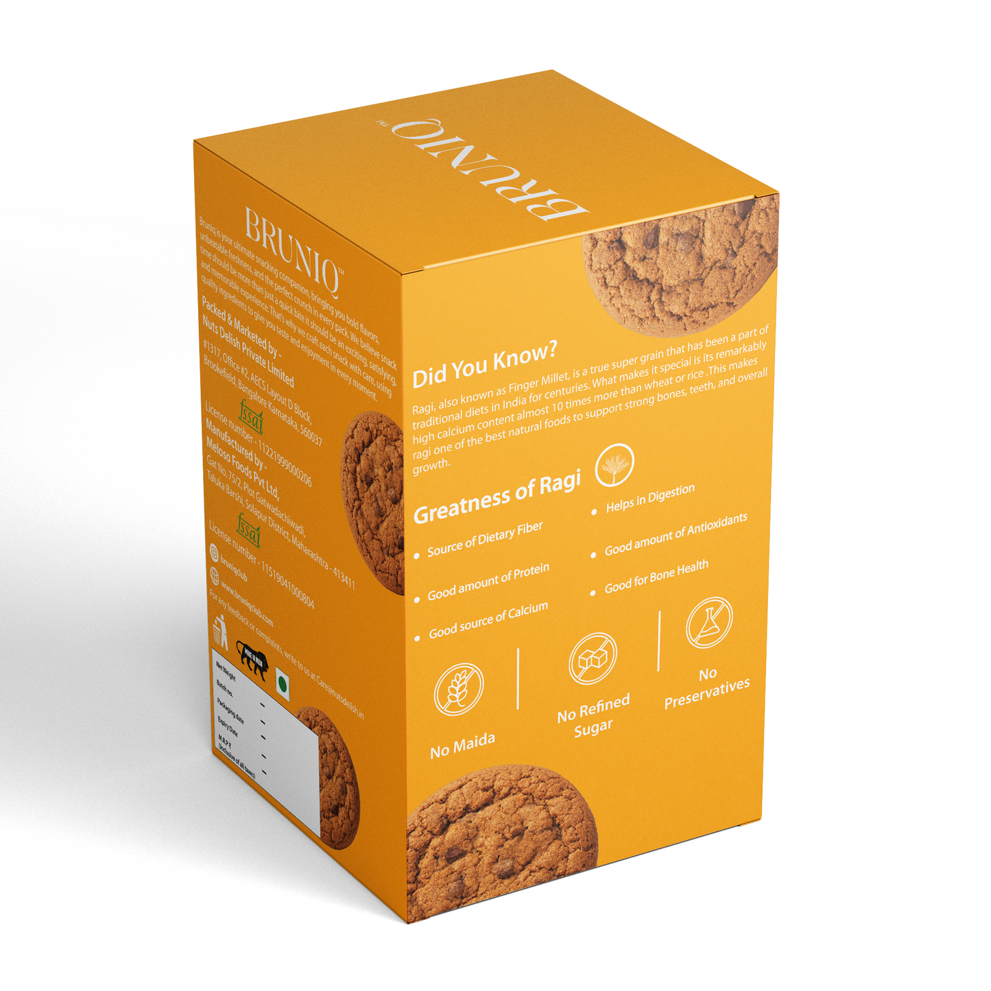 Bruniq Ragi Cookies 70g