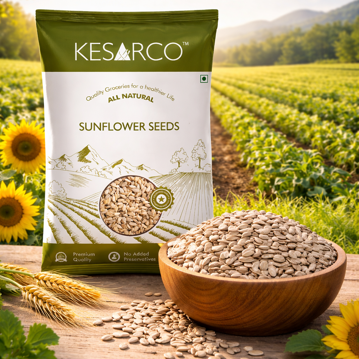 Healthy Seeds combo - Chia, Flax, Sunflower & Pumpkin (100g each)