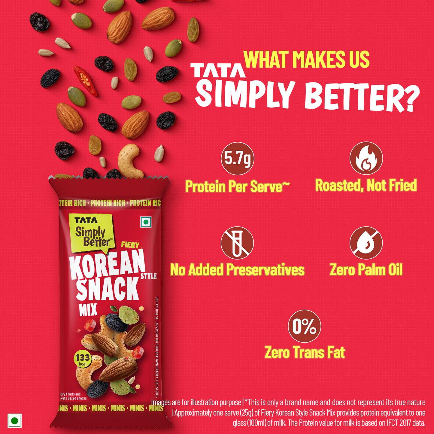 Tata Simply better Fiery Korean Style Snack Mix 25g