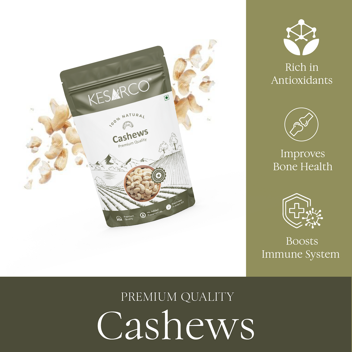 Whole Cashews | W320 Grade