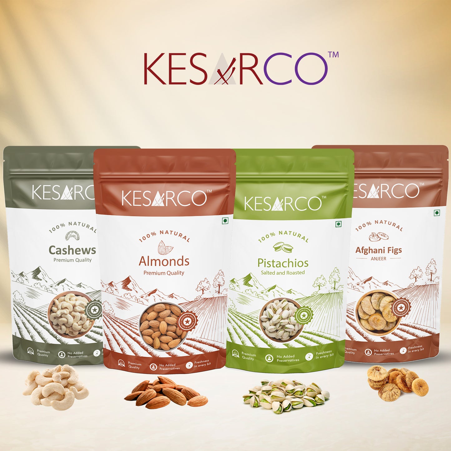 Dry Fruits Combo (Pistachios, Cashew, Raw Almonds, Figs(250gm each))