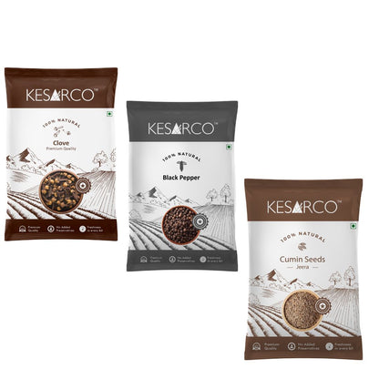 Black pepper, Jeera & Clove