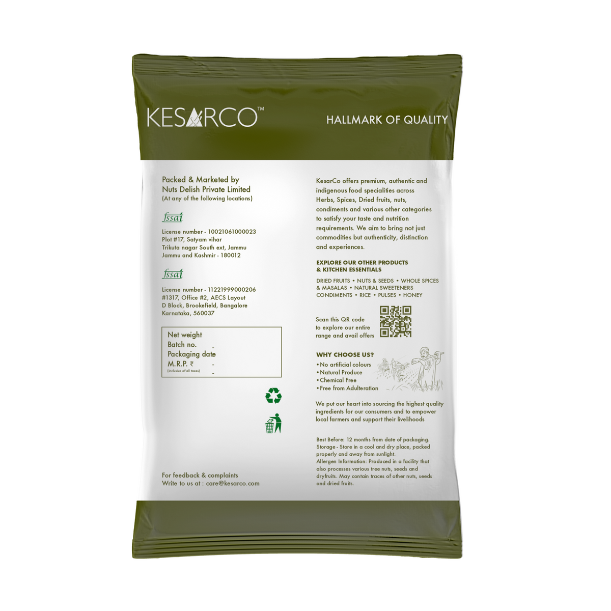 Healthy Seeds combo - Chia, Flax, Sunflower & Pumpkin (100g each)