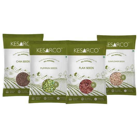 Healthy Seeds combo - Chia, Flax, Sunflower & Pumpkin (100g each)
